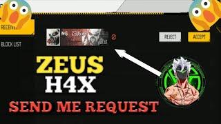 ZEUS H4X SEND ME REQUEST | GARENA FREE FIRE | DUPESH GAMER