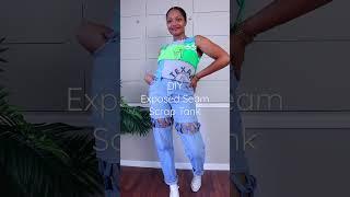 DIY Patchwork Tank Top from T-shirt Scraps!