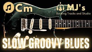 Medium Slow Groovy Blues in C minor | Guitar Backing Track