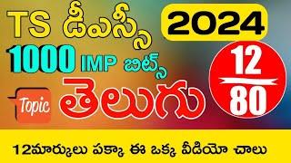 TS DSC 2024 TELUGU IMP BITS ANSWERS | TS DSC MODEL PAPERS IN TELUGU | TS DSC 2024 IMP BITS