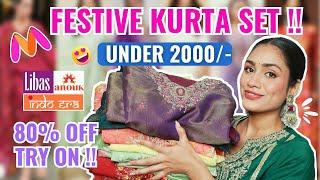 Myntra 2024 Trendy Collection *FESTIVE KURTA SET |  Myntra Latest Picks | UNDER 2000/-  #myntrahaul