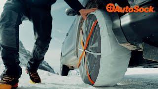 Safe Winter Driving Experience with AutoSock Textile Snow Chains (Commercial 2023)