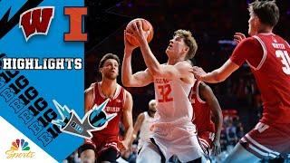 Wisconsin vs. Illinois | COLLEGE BASKETBALL HIGHLIGHTS | 12/10/24 | NBC Sports