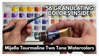 Swatching ALL 56 Mijello Mission Gold Tourmaline Granulating Watercolors | Giveaway Inside!