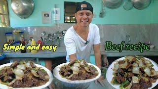 Masarap at simpleng luto ng baka | Stir fry beef and onions recipe, tender and juicy