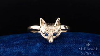 Buying Gold Antique Style Animal Jewelry - Cute FOX RING! 