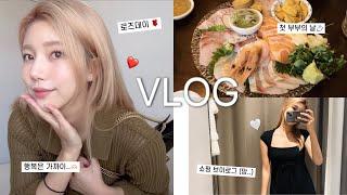 (vlog) 쇼핑은 됐고 밥이나 먹자 첫 쀼의 날부터 로즈데이까지, 일상 브이로그, 아나운서, 수원 스타필드, 이자카야, 신혼부부, 프렌치불독