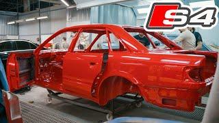 Audi S4 FULL RESTORATION. Body is finished. Assembled the engine