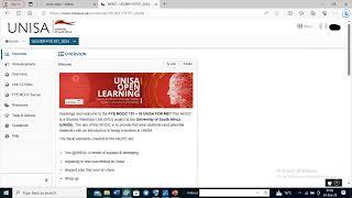 UNISA  MOOC TEST & Accepting Offer 2023