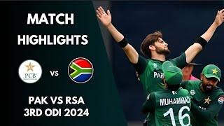 Pakistan vs South Africa 3rd Odi 2024 Full Highlights | Pak vs SA