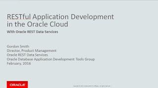 RESTful Application Development in the Oracle Cloud