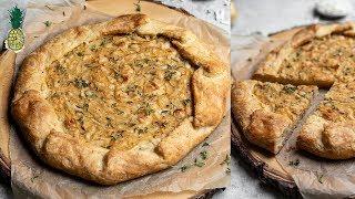 Rustic Caramelized Onion Tart | Vegan & Bomb AF