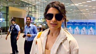 Cute Samantha Ruth Prabhu Spotted In Stylish Look At Mumbai Airport