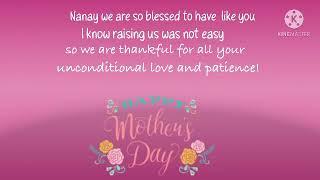 Happy Mothers Day Nanay