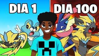 SOBREVIVI 100 DIAS COMO TREINADOR POKEMON MINECRAFT O FILME