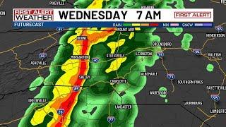 Week starts cooler in Charlotte ahead of midweek storms