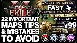 Path of Exile 2 - How to Make Endgame EASY - 22 IMPORTANT Tips & Mistakes - Best Maps & Atlas Guide!