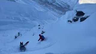 Backcountry Skiing Chutes on Mt. Dimond - Thompson Pass area Central Chugach