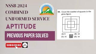 NSSB CUSE 2024 | Aptitude Previous Paper Solved