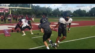 Football Hitting Drill - Day 1 camp