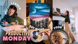 MONDAY VLOG: Klausurvorbereitung, Wohnung Putzen, Art Night // JustSayEleanor