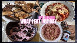 WHAT I EAT IN A DAY IN OFF SEASON | *giorno di scarica* + unboxing prozis