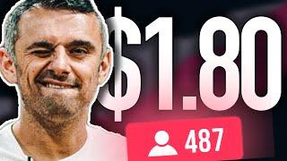 Trying Gary Vee's $1.80 Instagram Growth Strategy