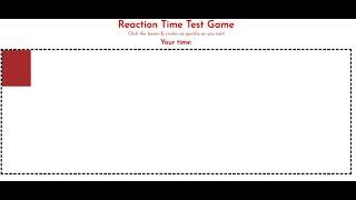 Reaction Time Test Game in VanillaJS