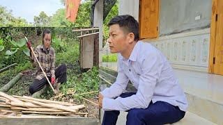 Make bamboo chicken coop to expand farm. Ly Vy Ca