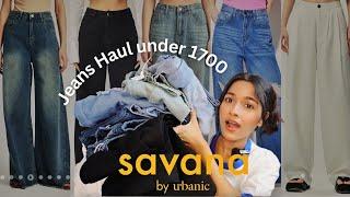 Savana High Waisted jeans haul | starting 1000 only #savanabyurbanic