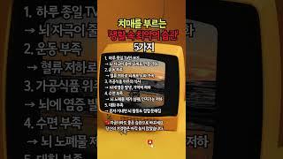하루하루 쌓인 습관이… 뇌를 망가뜨립니다 #치매예방