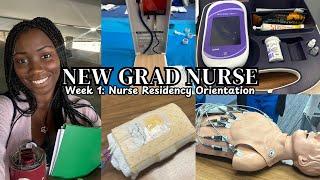 MY FIRST WEEK AS A NEW GRAD ICU NURSE | Nurse Residency Orientation