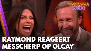 Raymond krijgt lachers op zijn hand met messcherpe reactie op vraag van Olcay Gulsen