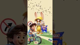 zippy rides a bike and takes people's snacks #cute #funny #cartoon #shorts #zippy #bycycle