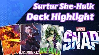 I absolutely LOVE Surtur She-Hulk | Marvel SNAP Deck Highlight