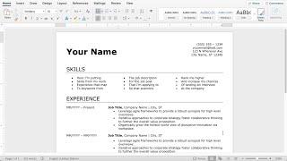 How to Make an Easy Resume in Microsoft Word (latest)