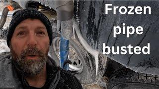 How to fix your FROZEN BUSTED PIPE while living in an RV