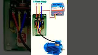 3 phase motor auto switch connection #electrical #youtubeshorts #ytshorts #vairalvideo #tending #iti