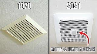 How To Replace And Install A Bathroom Exhaust Fan To A Quiet Motion Sensor Exhaust Fan! DIY Tutorial