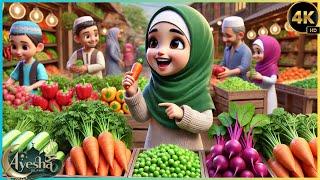 New  Muslim Panda's Veggie Adventure!  Fun Song for Kids 