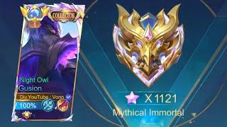 MYTHICAL IMMORTAL GUSION BEST BUILD AND EMBLEM!!