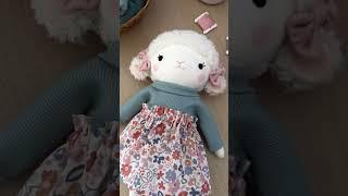 Making a lamb with my cute and easy sewing patterns #sewing #handmadedoll #clothdoll #sewingpattern