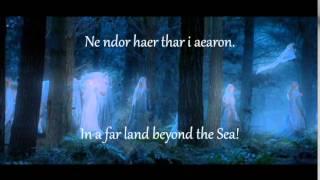 The Passing of the Elves (Sindarin lyrics with translation)