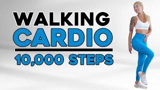 10000 STEPS IN 60 Min - Walking FAT BURN Workout to the BEAT, Super Fun, Knee Friendly, No Jumping