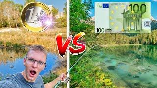 1€ vs 50€ vs 100€ Angelkarte Test!!!