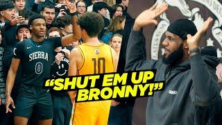 Bronny James SHUTS DOWN Trash Talkers!! BIG TIME DUNK Had LeBron TURNT UP!!