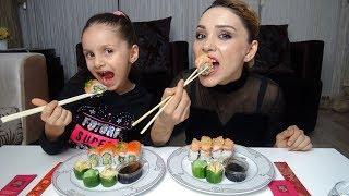 Lina İle  Japon  Yemeği Sushi Denememiz  | Funny Kids Video