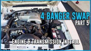 Foxbody 4 Cylinder to V8 5.0 Swap in Detail - Part 5 Drivetrain Install & Frist Start! TIPS05E87