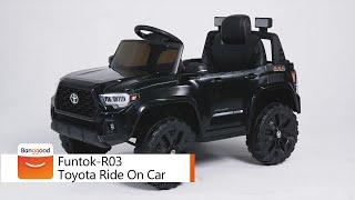 Easy to assemble! Funtok R03 licensed Toyota Tacoma Ride On Car for Kids