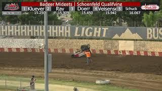 HIGHLIGHT | Badger Midgets | Davey Ray FLIPS HARD at Angell Park Speedway 6/4/23